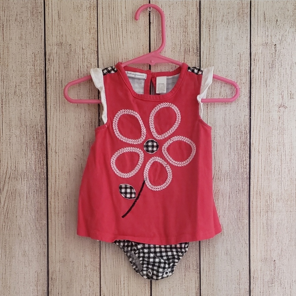 Geometric floral sleeveless romper